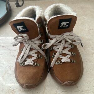Sorel waterproof brown suede boots